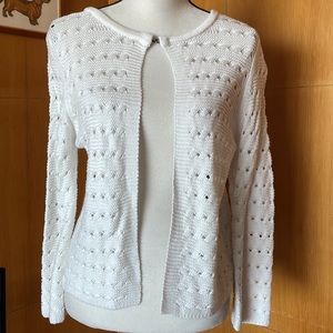 White cardigan